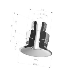 Ventosa Plana Serie 9 Ø 21.5MM