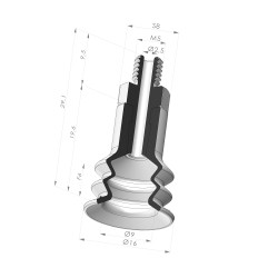 Ventosa 2.5 Fuelle Serie 96B Ø 16MM