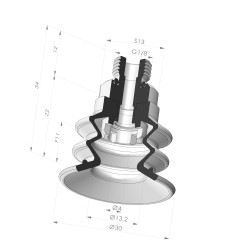 Ventosa 2.5 Fuelle Serie 96C Ø 30MM