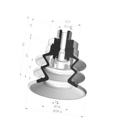 Ventosa 2.5 Fuelle Serie 96C Ø 39.4MM
