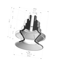 Ventosa 1.5 Fuelle Serie 91 Ø 34MM