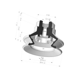 Ventosa 1.5 Fuelle Serie 97B Ø 41.4MM