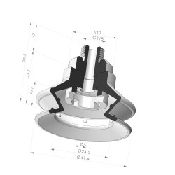 Ventosa 1.5 Fuelle Serie 97B Ø 41.4MM