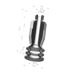 Ventosa 2.5 Fuelle Serie 96C Ø 11MM